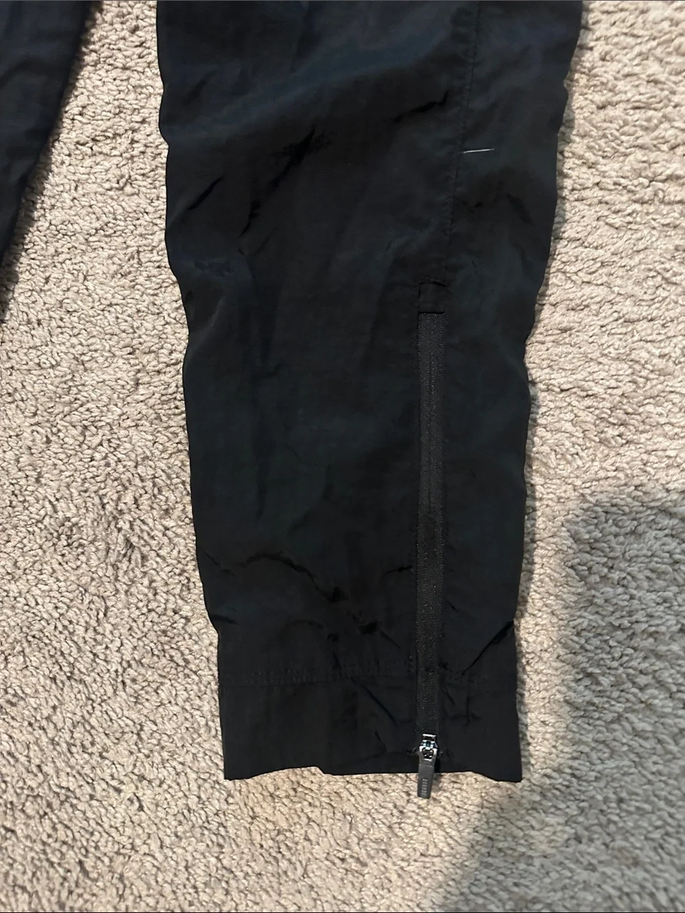 Athletic Works Black Nylon Jogger Track Pants
